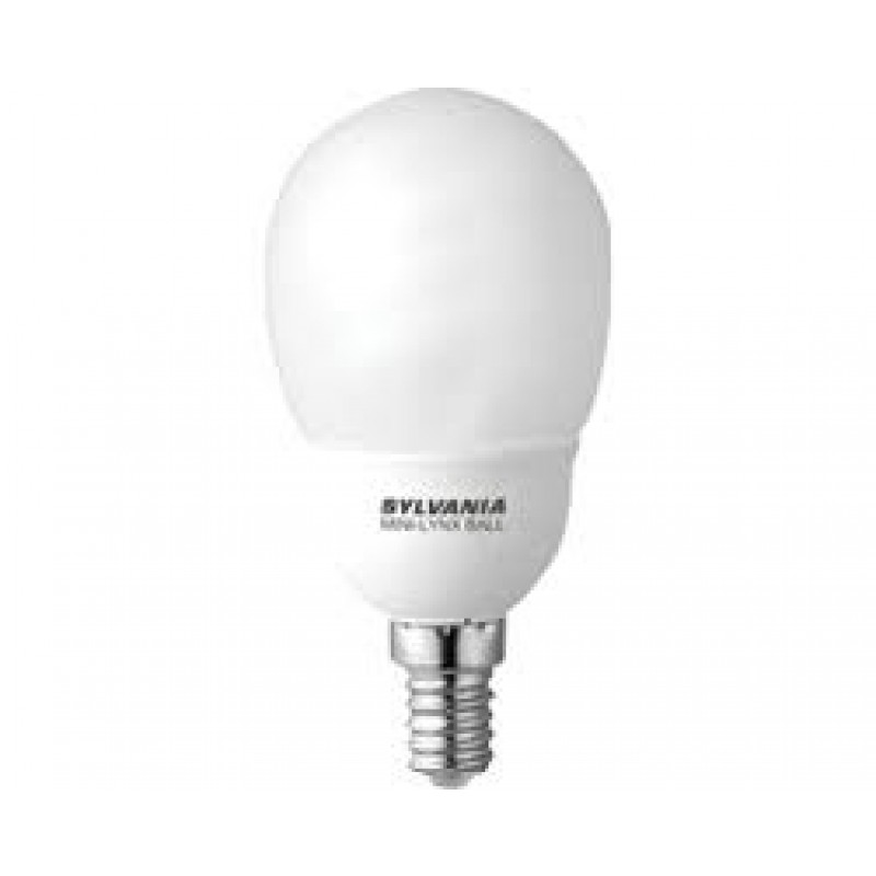 Makkelijk te lezen Gluren Inefficiënt Sylvania MINI-LYNX Ball Spaarlamp 9W, E14, 450 lumen, Energielabel A